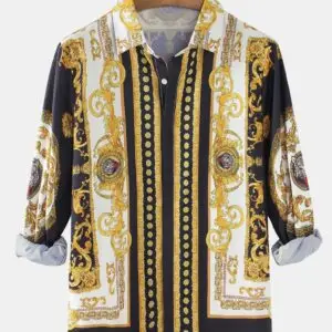 Regal Baroque Print Shirt