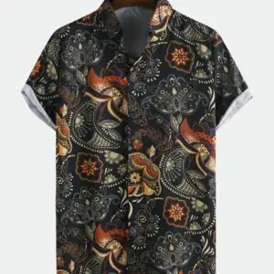 Ornate Paisley Floral Cotton Shirt