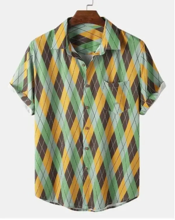 Vintage Argyle Cotton Shirt