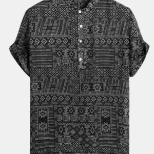 Ethnic Mosaic Cotton Shirt