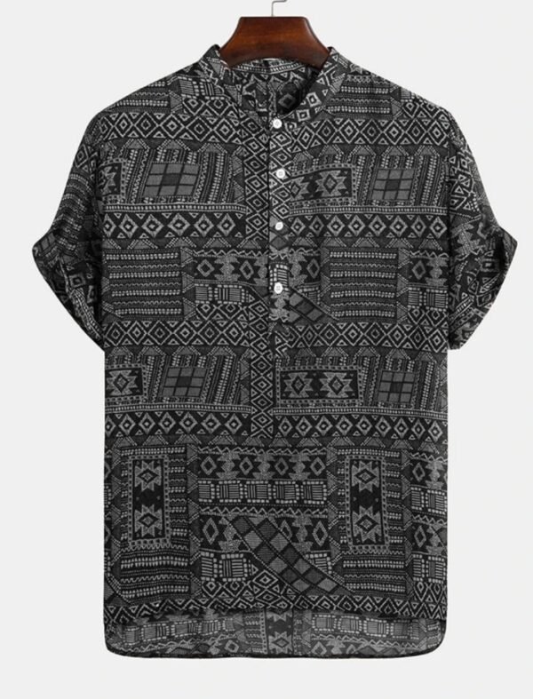 Ethnic Mosaic Cotton Shirt