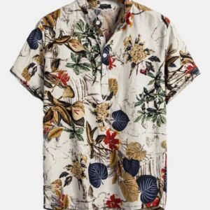 Tropical Botanical Cotton Shirt