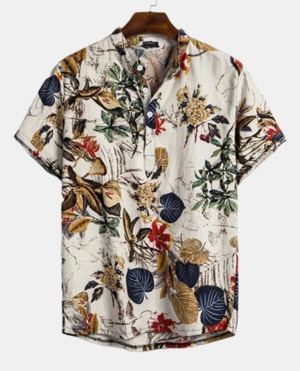 Tropical Botanical Cotton Shirt