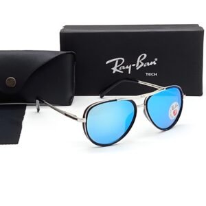 Ray-Ban Tech Polarized Aviator Sunglasses - Blue Reflective Lenses